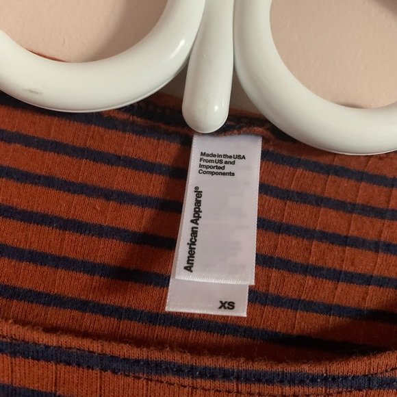 Brown orange T-shirt with black stripes - Picture 2 of 3